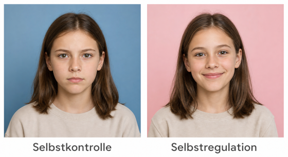Bild eines Mädchens: PSI-Theorie von Julius Kuhl (Selbstkontrolle versus Selbstregulation)
